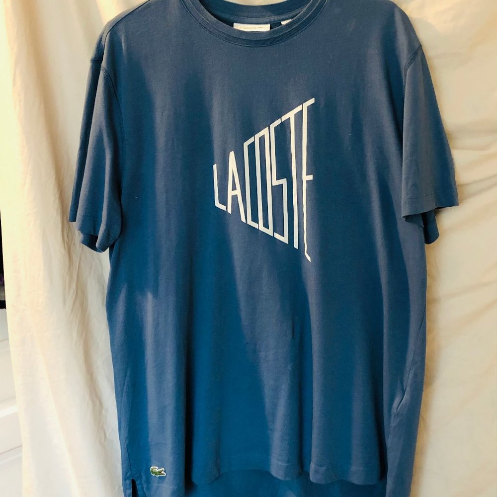 Lacoste Men's T Shirt XL pima cotton stone w/ logo